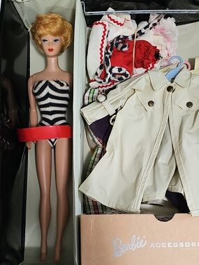 Barbie Doll Storage Case Organizer in Black and Cream - Barbie